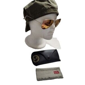 Ray Ban RB3025 Aviator Silver Metal Reflective Lens 58/14/135 w/Case  made Italy